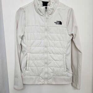 The North Face Jacket S Womens Cream Full Zip Lined Mock Neck Long Sleeve